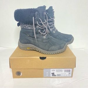 UGG Adirondack II Exotic Black Leopard Women's Boots Size US 8.5 With Box